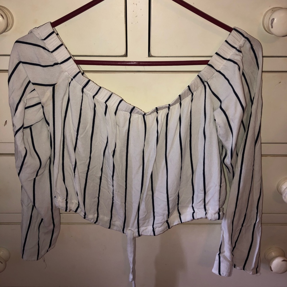 Off the Shoulder Stripped Top
